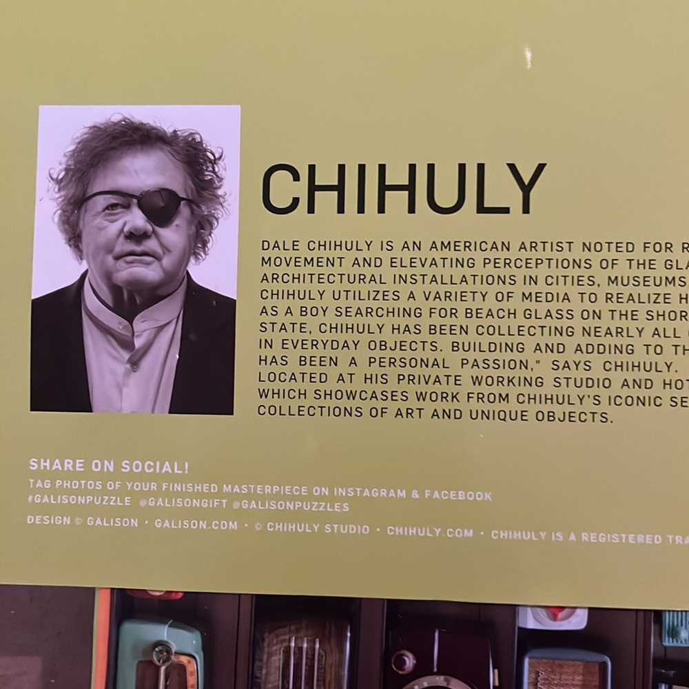 🧩 1000 piece Galison “Chihuly Vintage Radios”. Great quality. Poster. Complete. - Picture 13 of 16